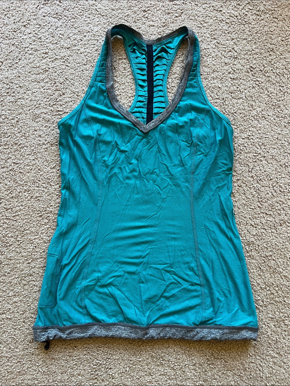 lululemon Teal Tank with Gray Trim